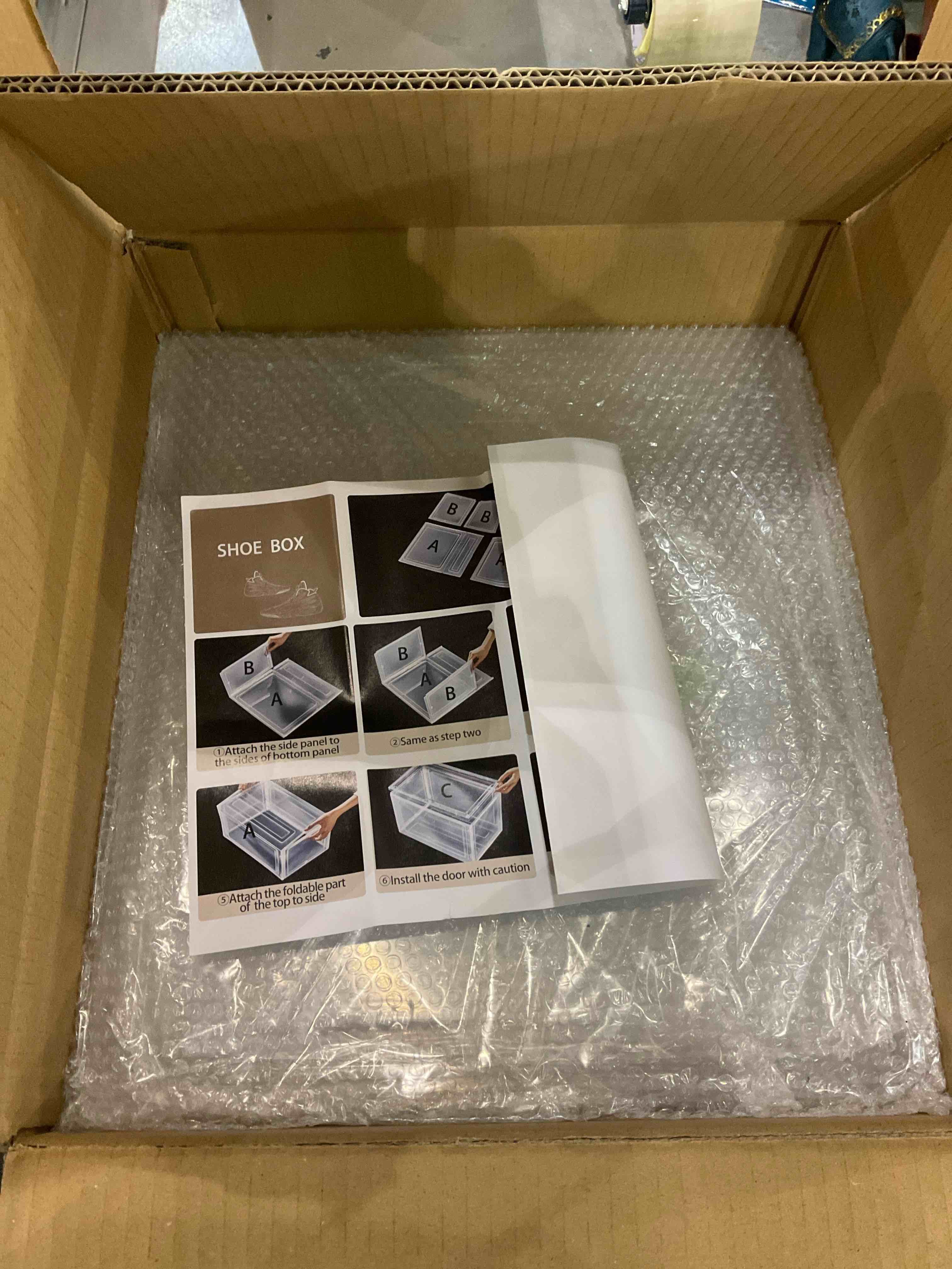 6 Packs Clear Plastic Handbag Storage Organizer for Closet, DILIBRA Acrylic Display Box for Handbag, Stackable Storage Boxes Bag Organizer with Magnetic Door for Purse Clutch Wallet Book Toys