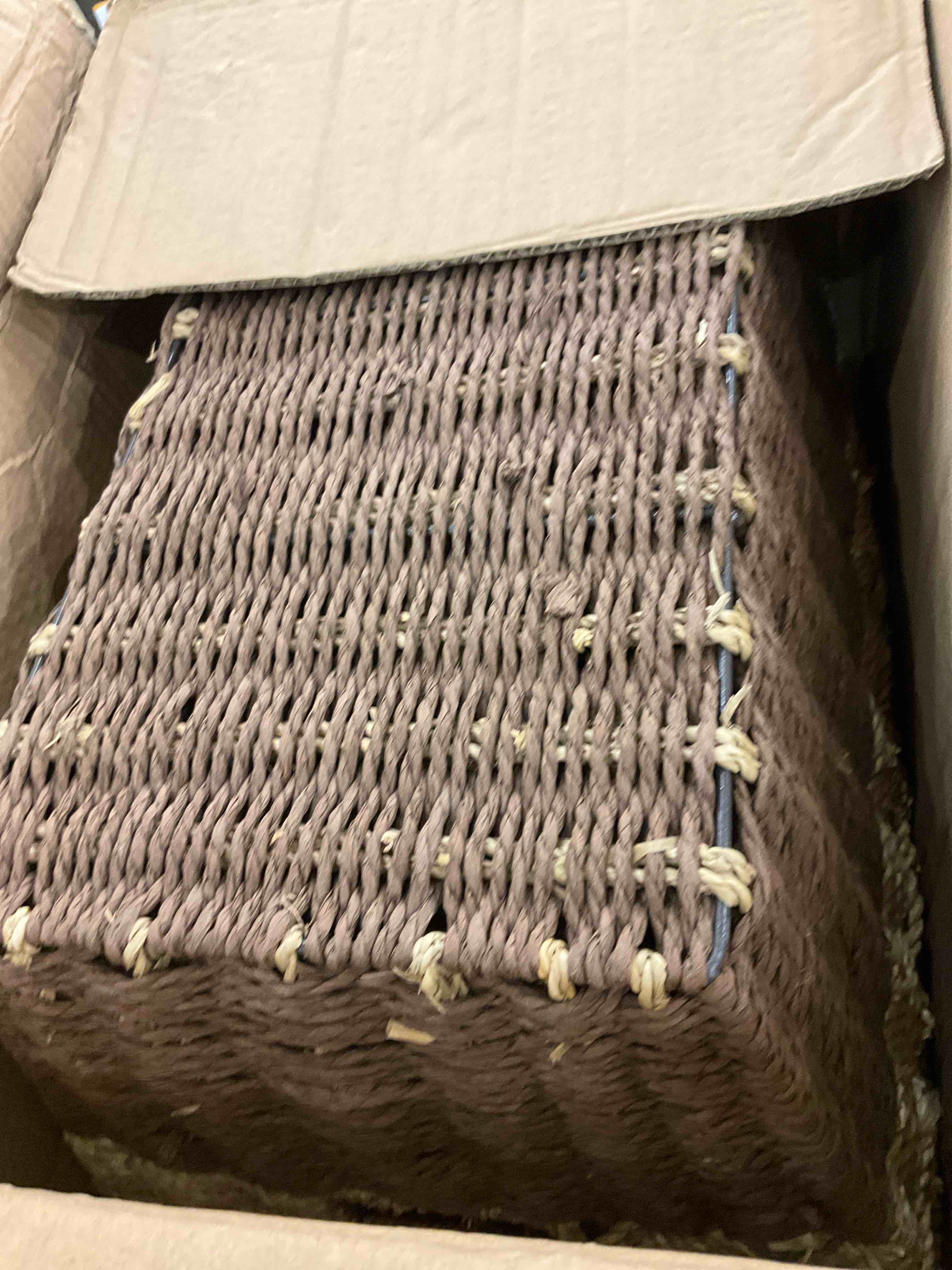 Honey-Can-Do STO-08400 Baskets, Natural, Dark Brown, 3 Count