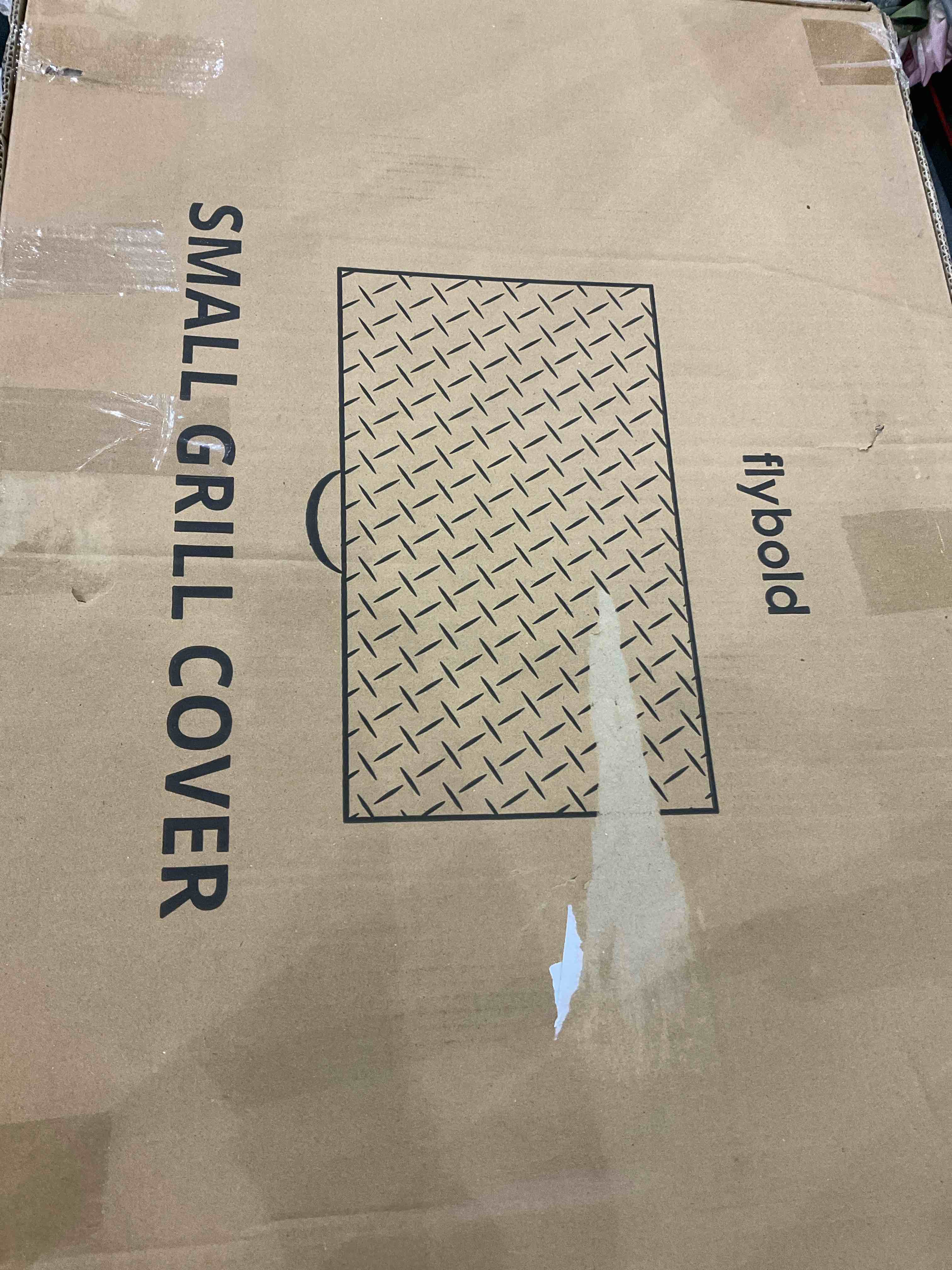 flybold Griddle Cover 28 Inch Works for Blackstone Flat Top Hard Cover Lid with Waterproof Aluminum Diamond Plate Stainless Steel Handle for Outdoor 28 inch BBQ Hood Blackstone Griddle Accessories