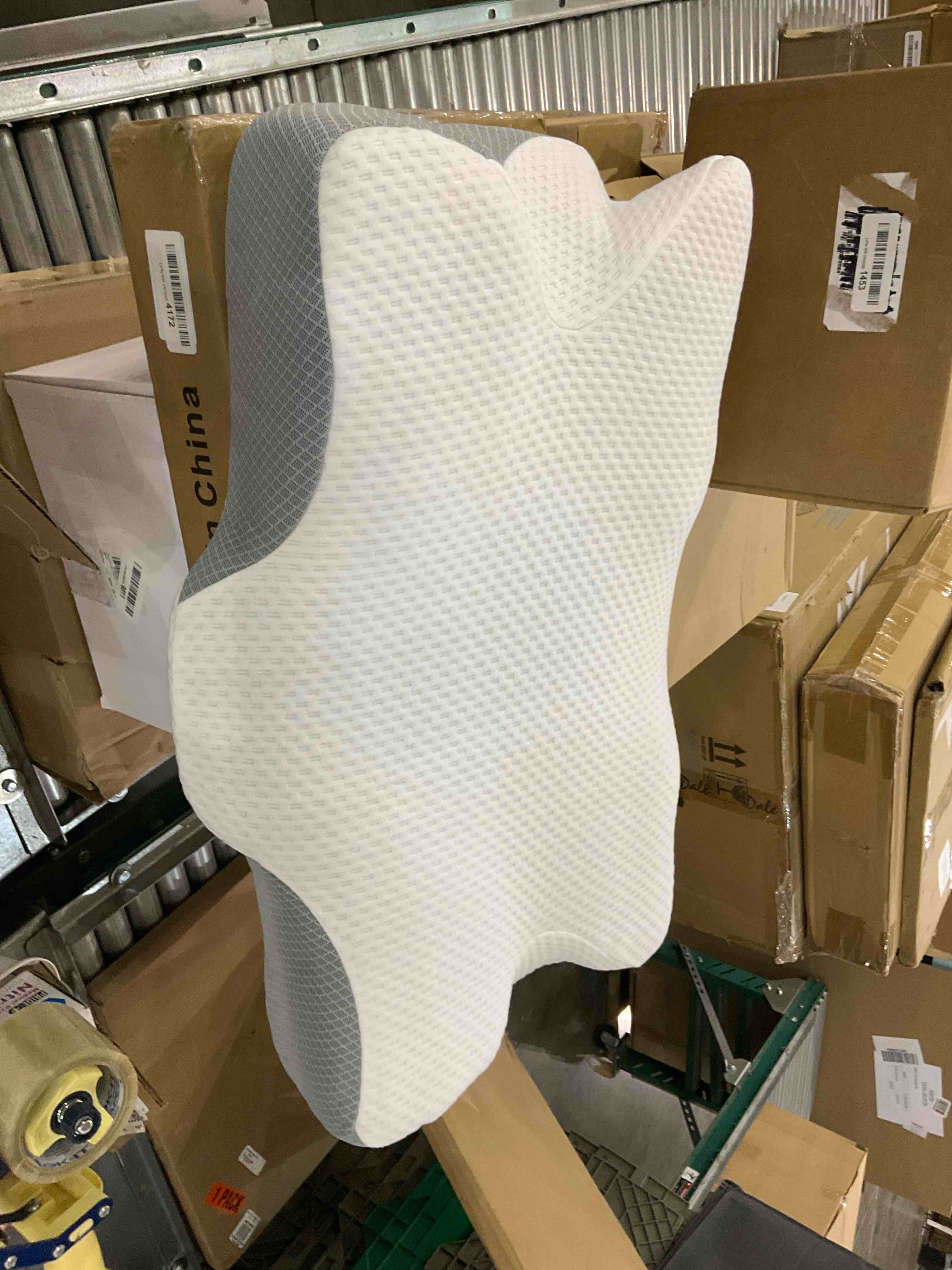 Sharper Image Almohada de espuma viscoelástica sensible para mañana, diseñada expresamente para personas que duermen de lado, contorneada ergonómicamente para soporte de cuello y hombros y para ayudarte a respirar más fácilmente, tamaño Queen