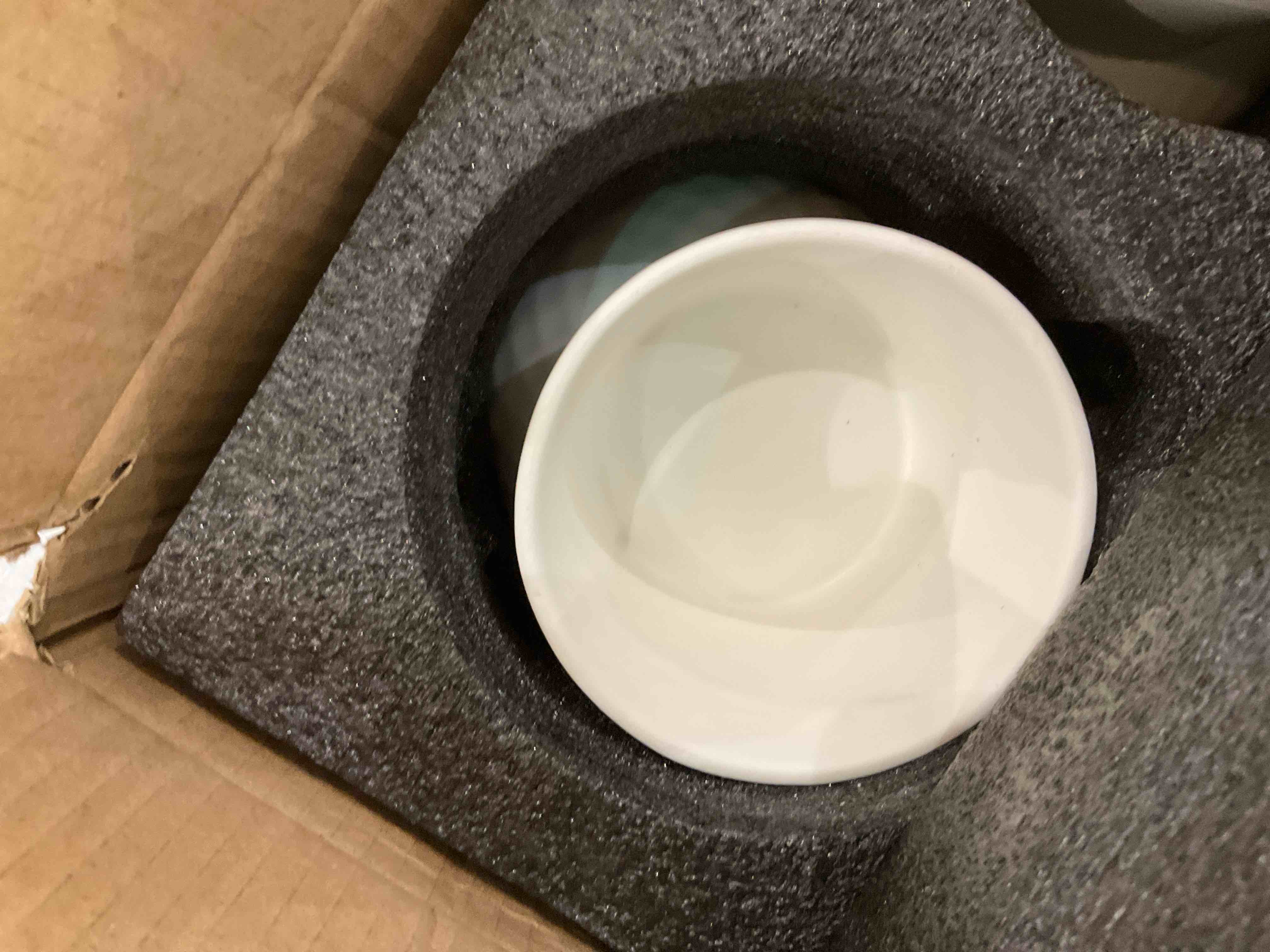 Ceramic Raised Cat Bowls, Elevated Tilted Cat Food and Water Bowls Set, Porcelain Stress Free Pet Feeder Dish for Cats and Small Dogs, Dishwasher and Microwave Safe, Set of 2 (White)