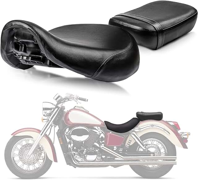 Front Rider Driver Rear Passenger Seat Pillion Cushion for Shadow ACE VT750 VTC750C VTC750CD 1998 1999 2000 2001 2002 2003 Driver Seat+Passenger Seat