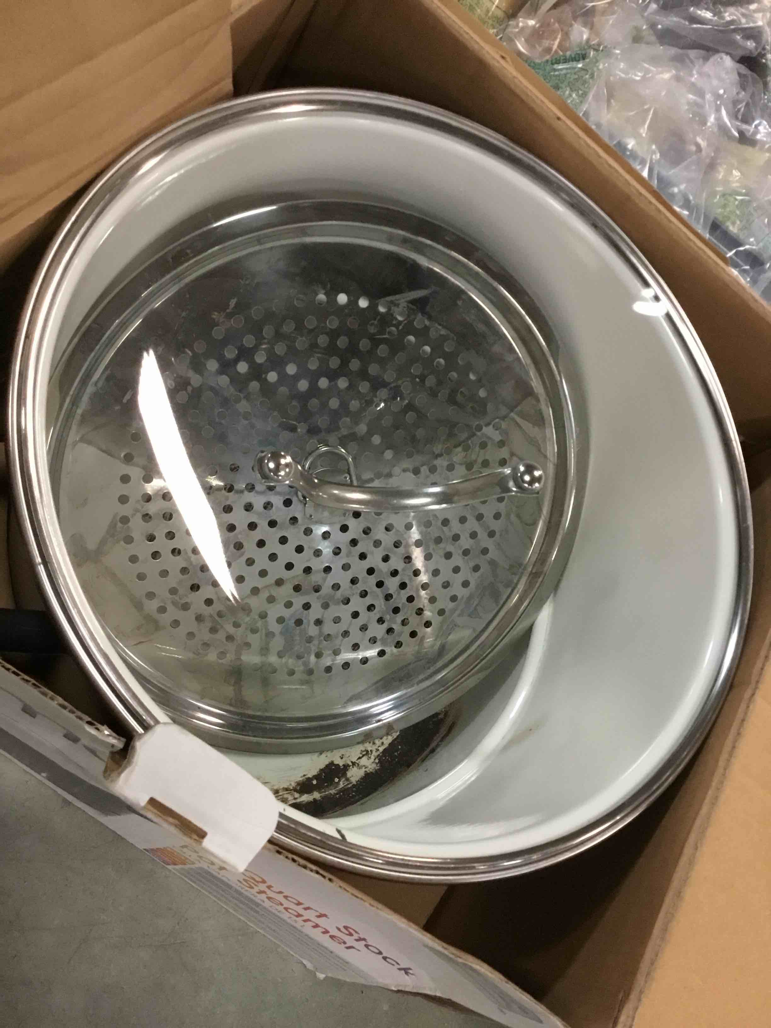 Kenmore Broadway 16Quart Steamer Stock Pot Graphite Grey 16Quart Graphite Gray