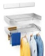 Laundry Drying Rack Collapsible, Wall Mounted Drying Rack, Clothes Drying Rack, Retractable Drying Rack, 31.5" Wide, 13.2 Linear Ft, 5 Aluminum Rods, 60 lb Capacity (White 31.5") Medium