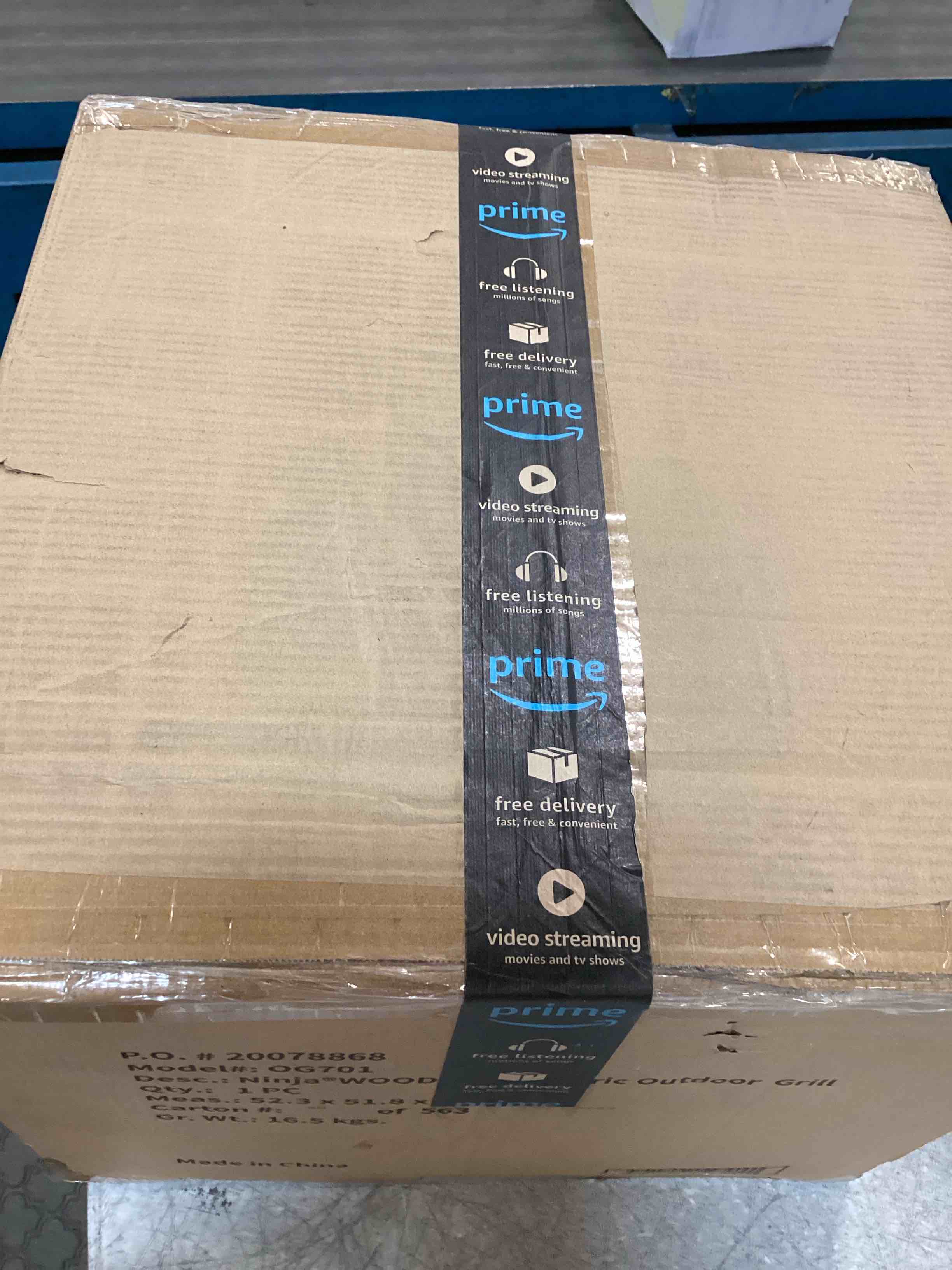 Condition photo showing New/Like New for ninja og701 7 in 1 outdoor elecrical gill & smoker - best for grilling, bbq, air frying, baking, roast, dehydration & broil - burn with wood fire pellets