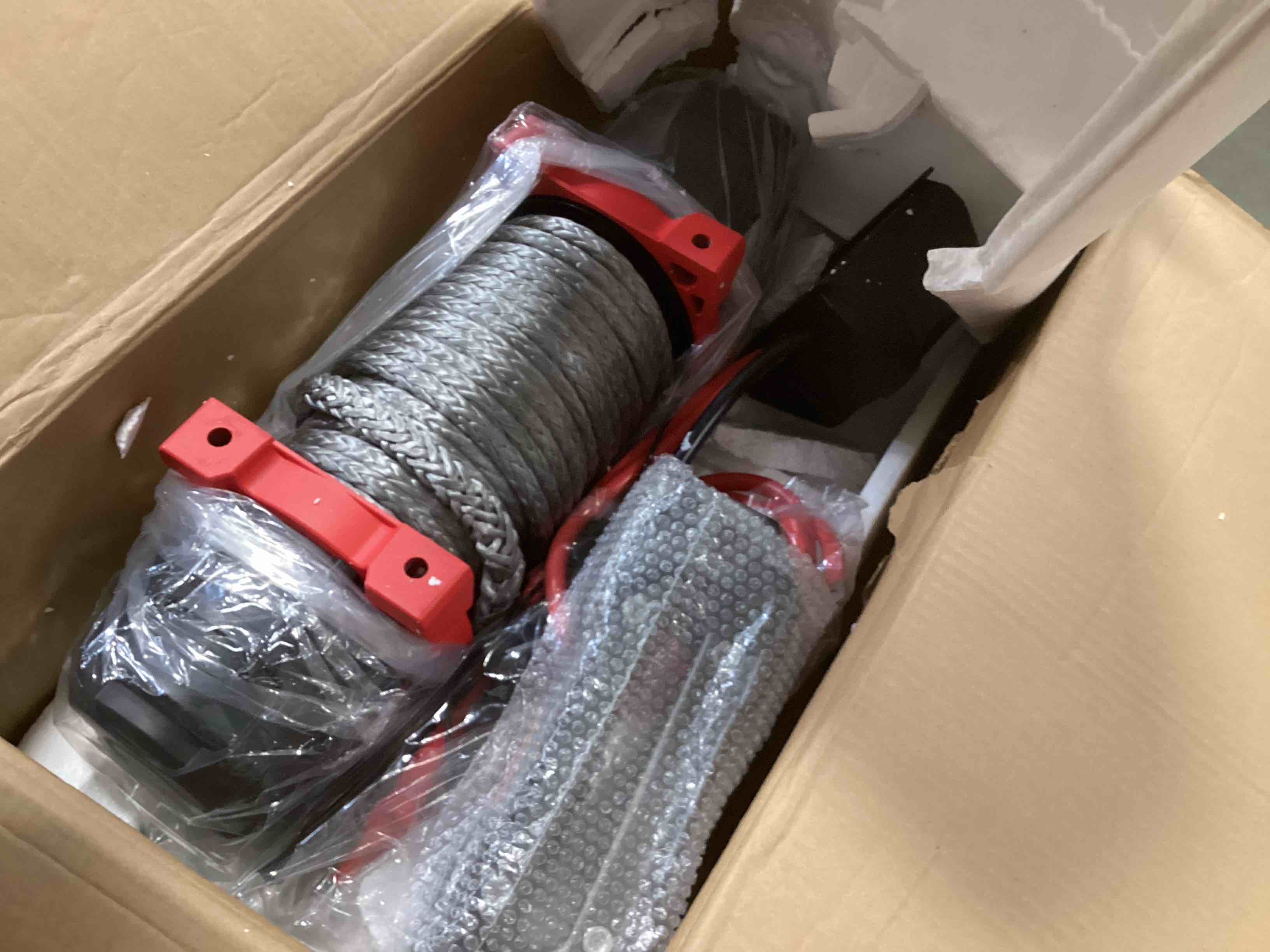 Condition photo showing As Is for dk2 warrior winches ninja c2500n atv/utv electric winch with steel cable - 2,500 lbs rated load capacity