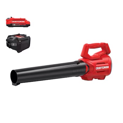 Outdoor Tools & Equipment Leaf Blowers & Accessories Leaf Blowers CRAFTSMAN 20-volt Max 340-CFM 90-MPH Battery Handheld Leaf Blower 2 Ah (Battery and Charger