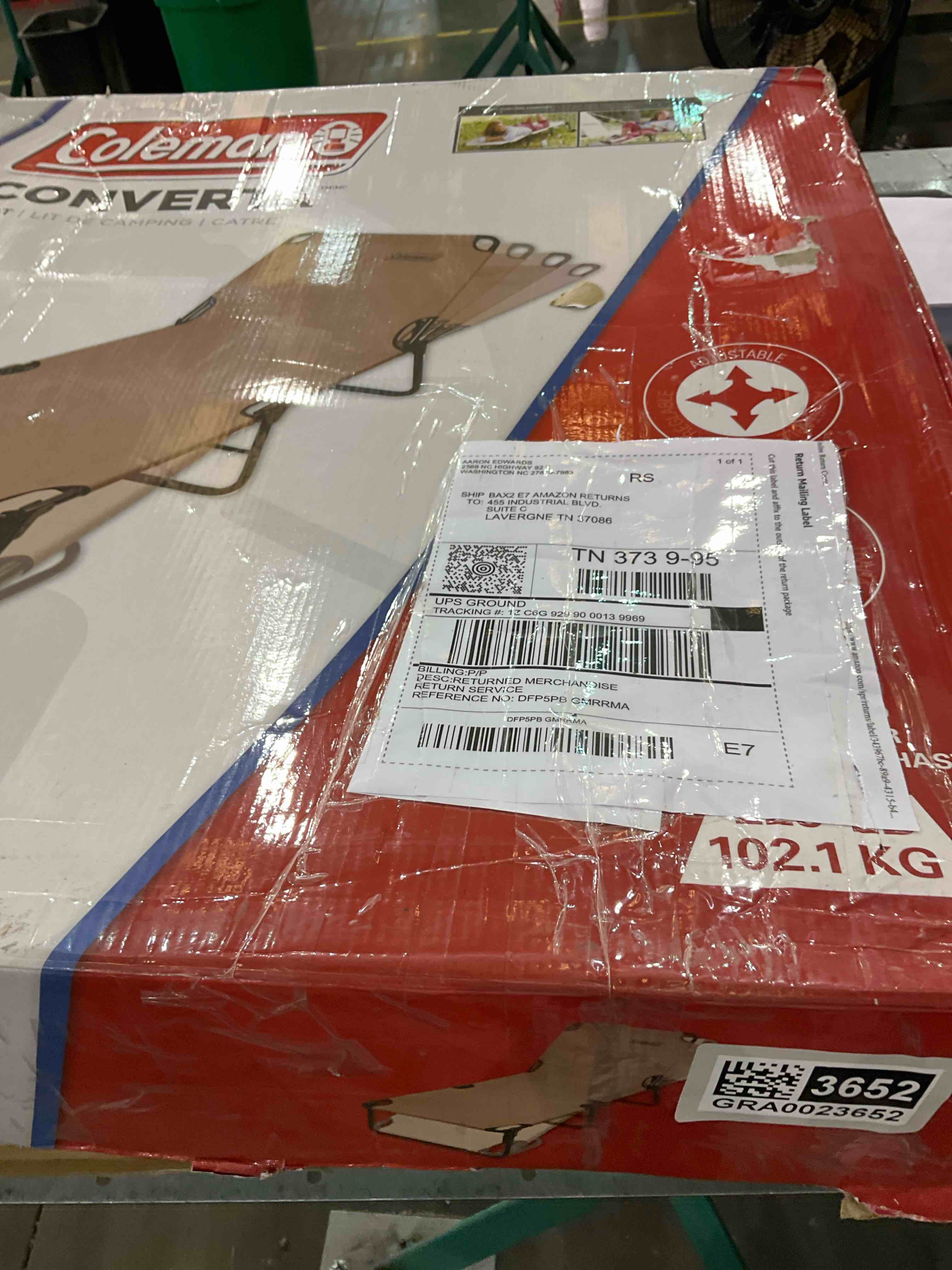 Coleman Convertible Cot and Lounge Chair with 6 Reclining and Folding Positions