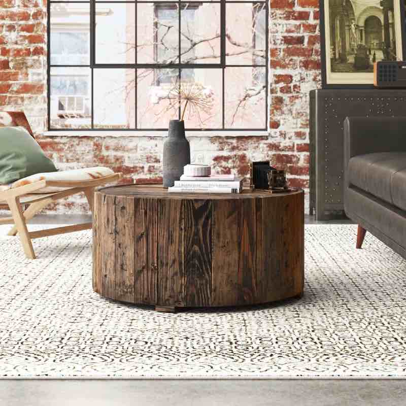 Pasadena Solid Wood Drum Coffee Table