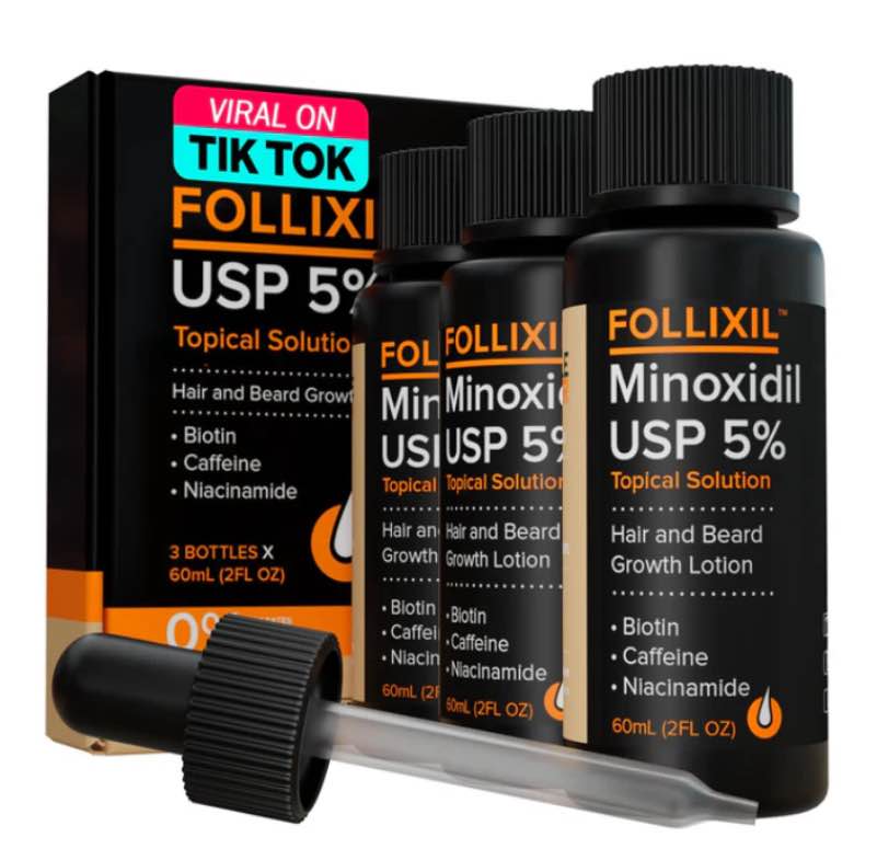 FOLLIXIL,5% Minoxidil with Biotin, Caffeine and Niacinamide