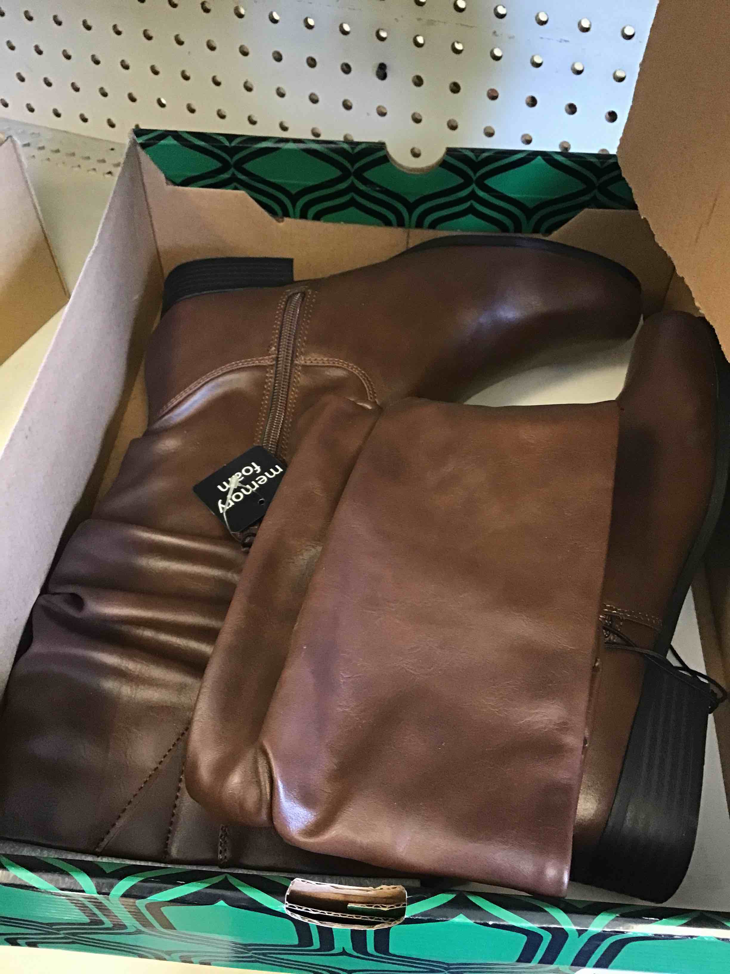 memory foam boots er Jarrett cognac size 7.5 M 