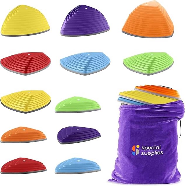 similar phono Gentle Monster Stepping Stones for Kids, Set of 11 pcs (8 pcs Available) for Balance with Non-Slip Bottom - Exercise Coordination and Stability