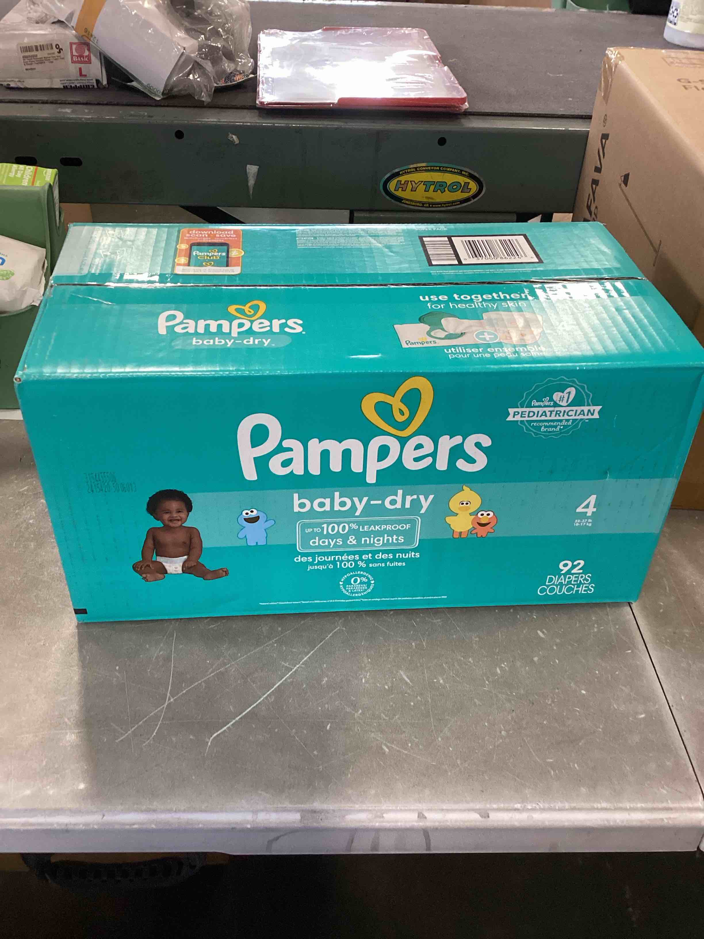 Pampers Baby Dry Diapers Size 4, 92 Count, Absorbent Disposable Diapers