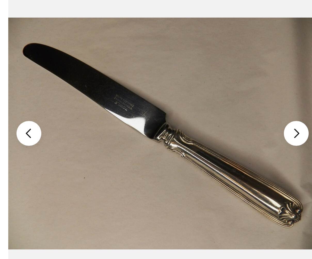 TOWLE BENJAMIN FRANKLIN STERLING SILVER HANDLE PLACE KNIFE 10” 
