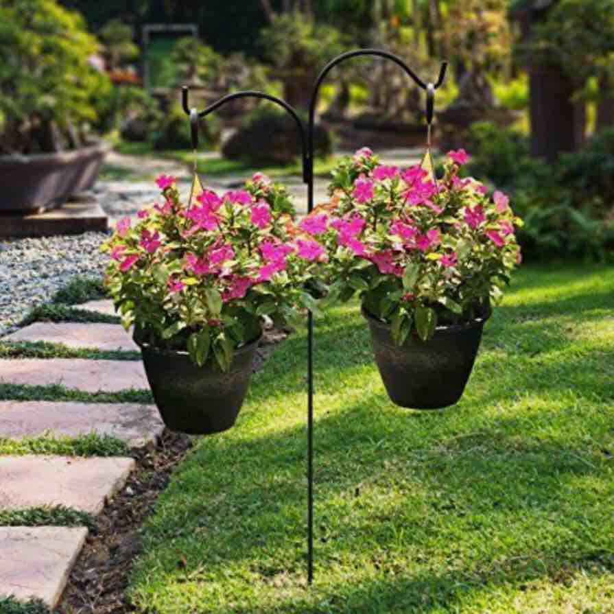 Graybunny Gb-6817d Double Shepherd Hook 65 Inch Heavy Duty 1/2 Thick Rust...