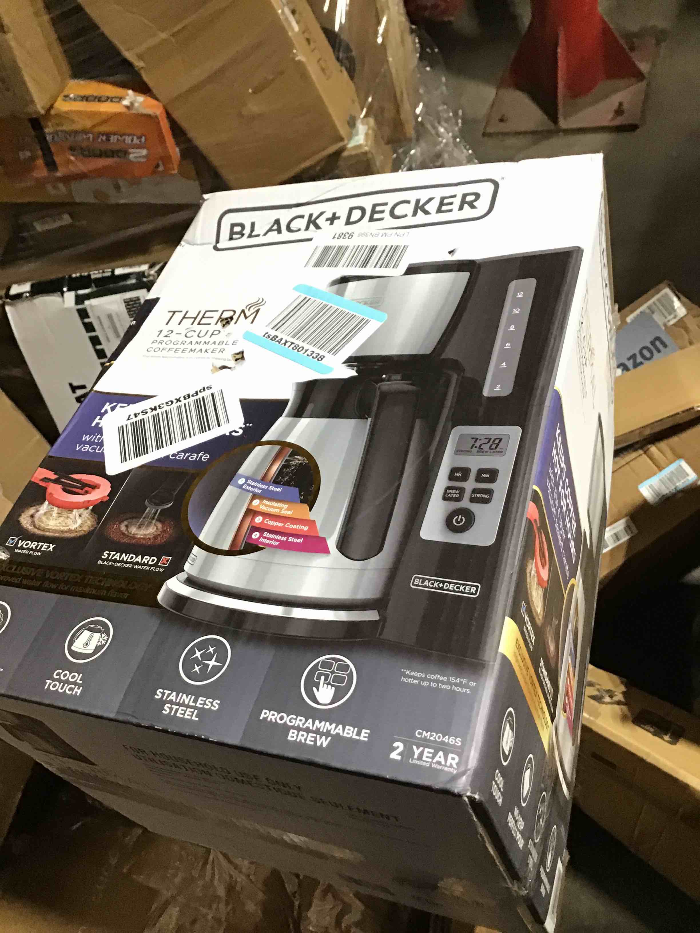 BLACK+DECKER 12 Cup Thermal Programmable Coffee Maker with Brew
