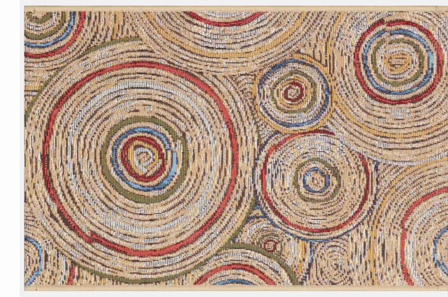 Liora Manne Esencia Basket Circles Indoor Outdoor Mat, Multi