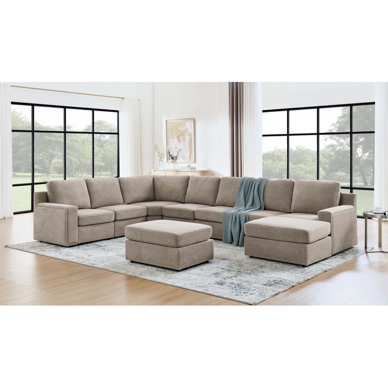 Aindriu 8 - Piece Upholstered Sectional( incomplete Armless chair only)