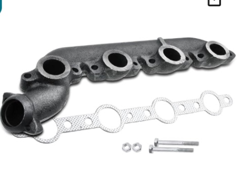 A-Premium Left Exhaust Manifold with Gasket Kit Compatible with Ford F-250 F-350 F-450 F-550 Super Duty 1999-2003 Excursion 2000-2003 V8 7.3L