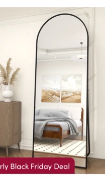 Shatterproof Metal Full Length Mirror