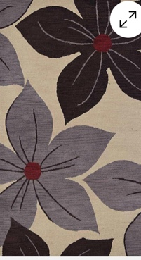 Eco-Friendly Hand Tufted Wool Area Rug Floral Cream BBH Homes BBK00926 SIZE 2 6” X 8)