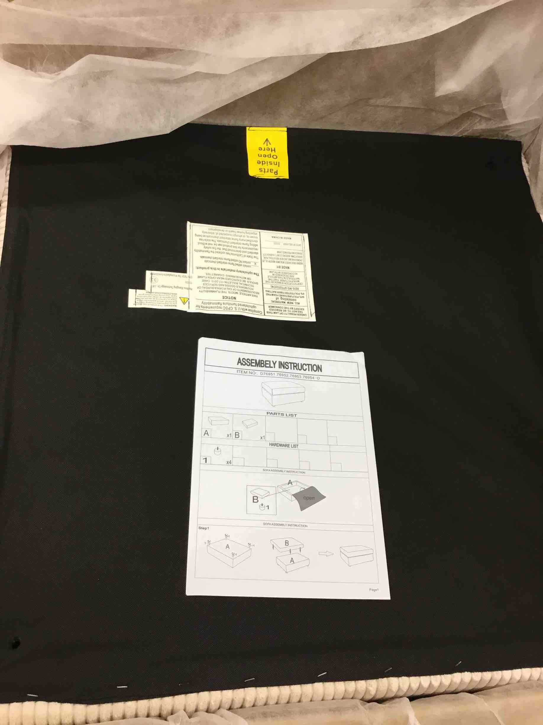 Modular Corner Seat and Ottoman for Sectional beige corduroy ( only Ottoman/ incomplete)