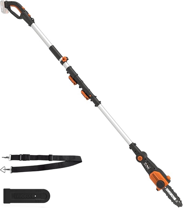 WORX - Pruner -20V cordless chainsaw - Telescopic - Guide 20 cm - Cutting height up to 3.6 m - With harness and blade sheath - Delivered without battery or charger - WG349E.9
