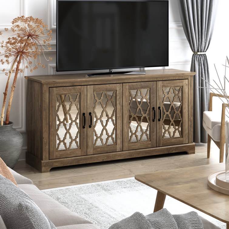 Knotty Oak Chessani 59.6'' Media Console complete 