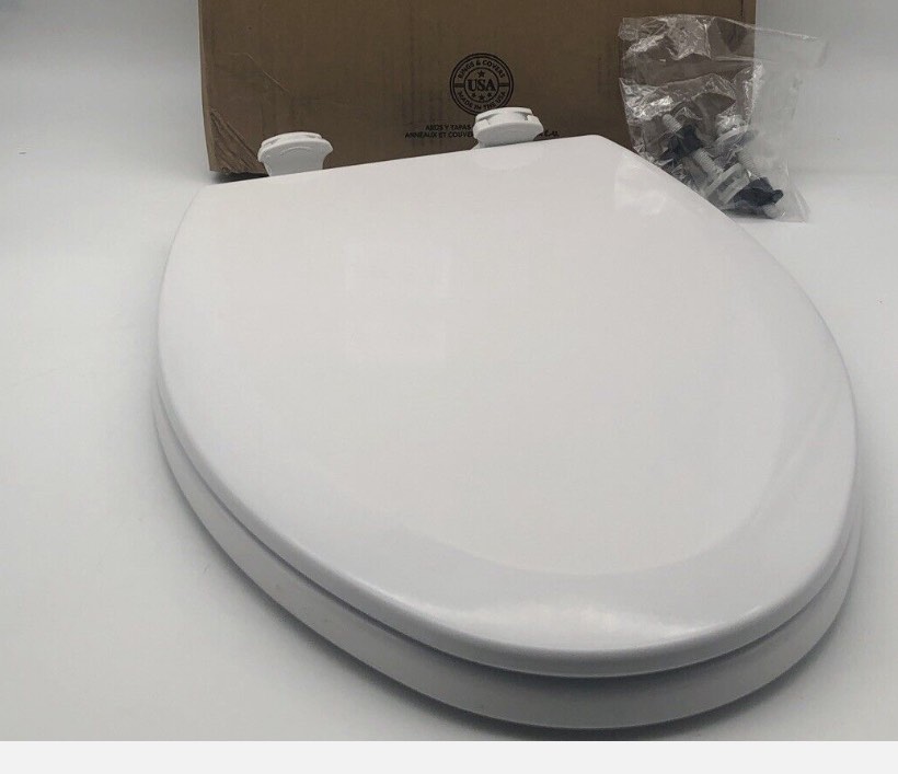 I BEMIS 1500EC 390 Toilet Seat with Easy Clean & Change Hinges, ELONGATED