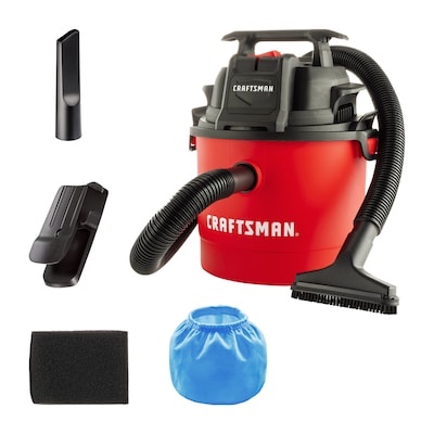 CRAFTSMAN 2.5-Gallon 2-HP Corded Wet/Dry Shop Vacuum with Accessories Included