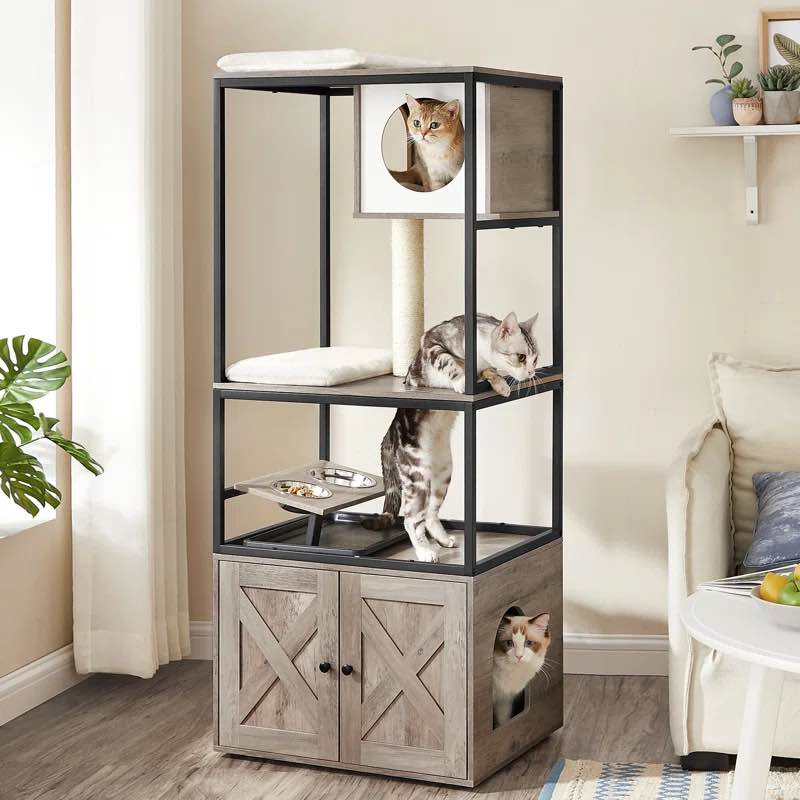 Kimmel 8 cat condo with litter box enclosure 