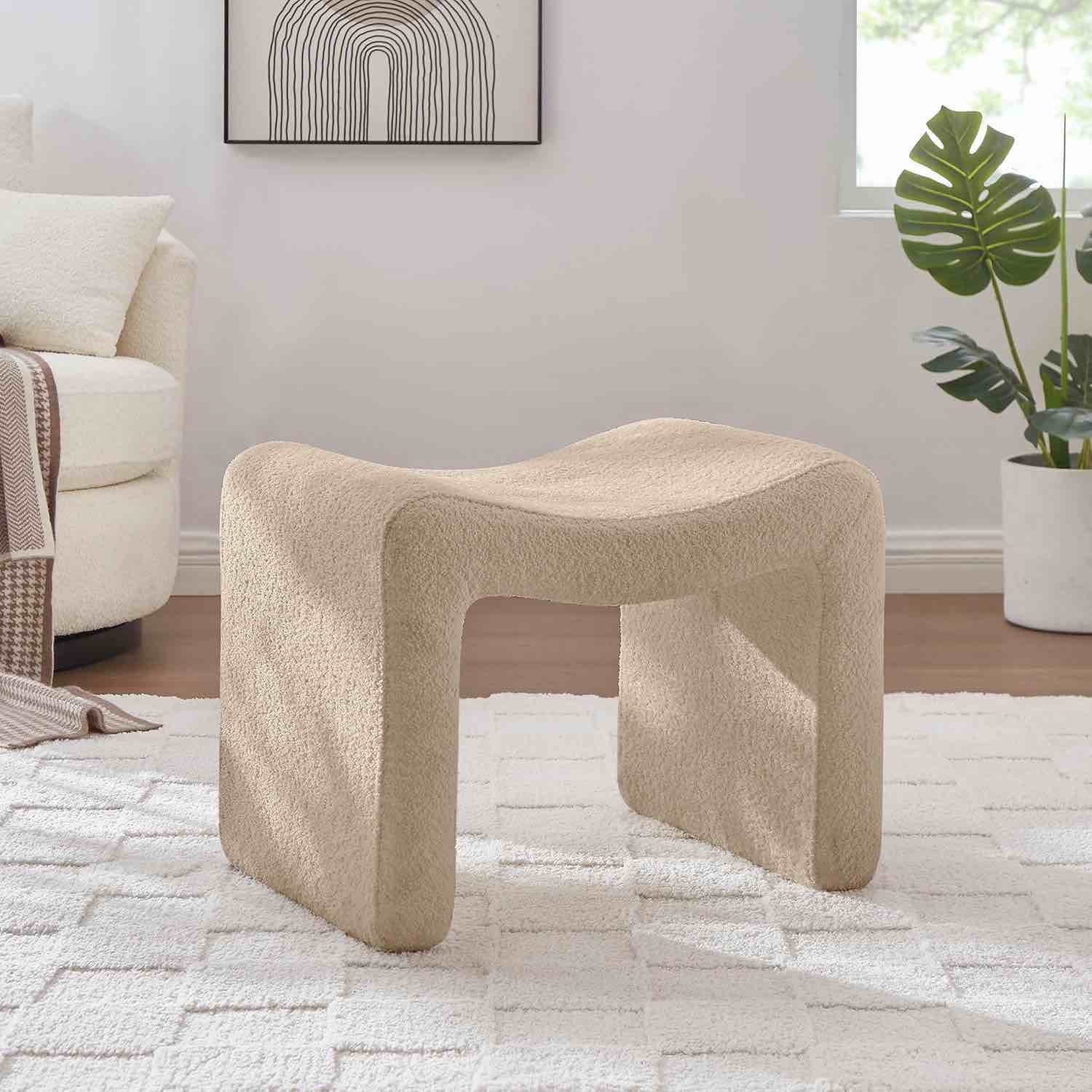 VANOMi Small Footstool Ottoman, Multi-Functional Modern Foot Stool VANO-1000S-CML