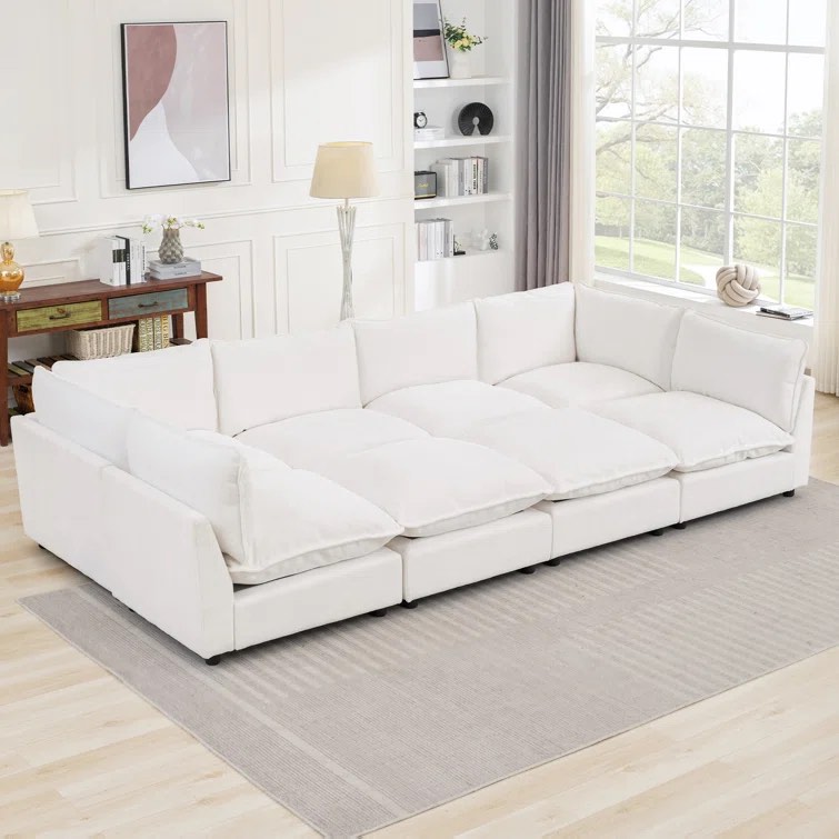 138.29 W Oversized 8-Seater Composable Modular Sofa *incomplete, corner only* 