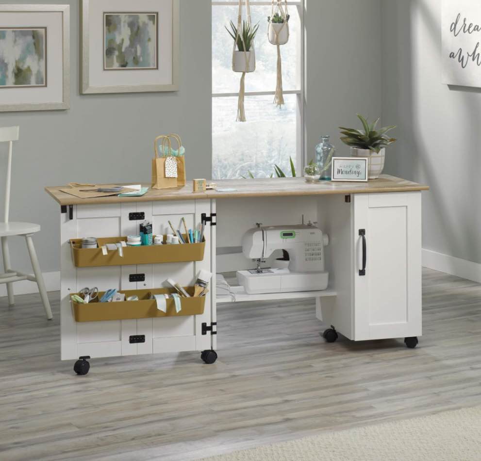 Sauder 426934 Sewing Craft Cart, Soft White (incomplete)