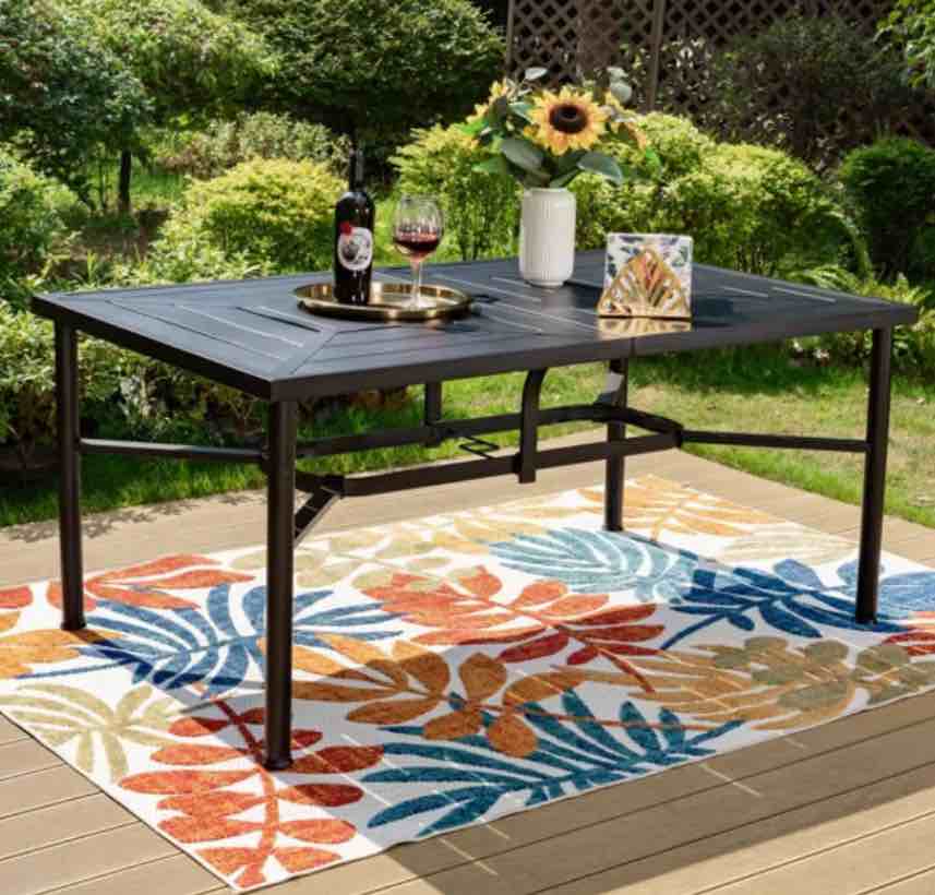 Lembert Metal 6 - Person Dining Table