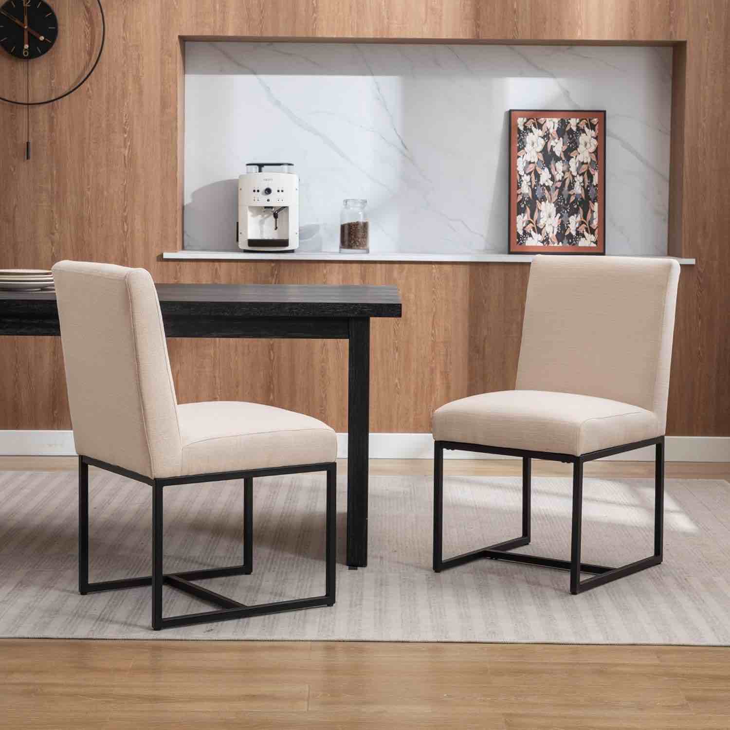 Modern Fabric Dining Chairs Set of 6