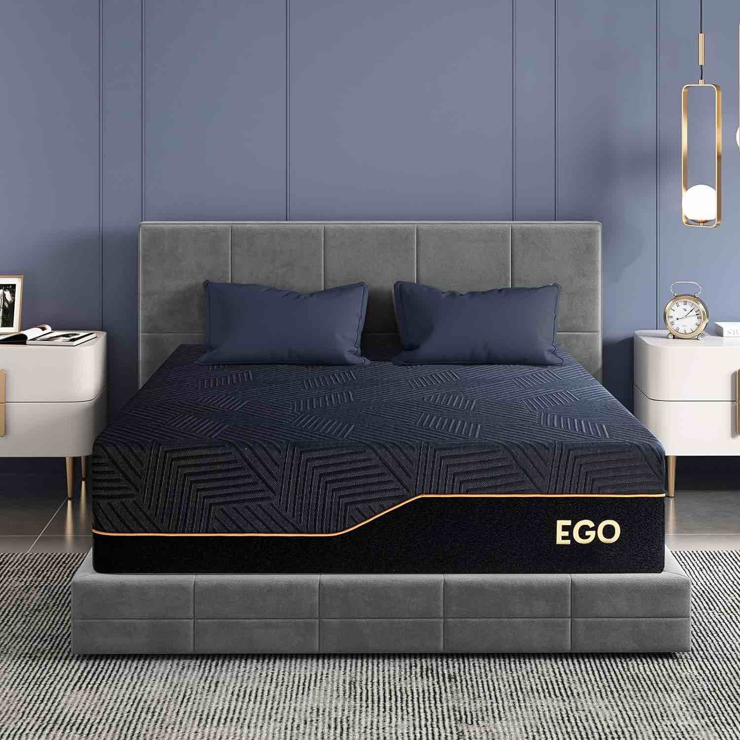 EGOHOME 14 Inch King Size Memory Foam Mattress for Back Pain, Cooling Gel Mattress
