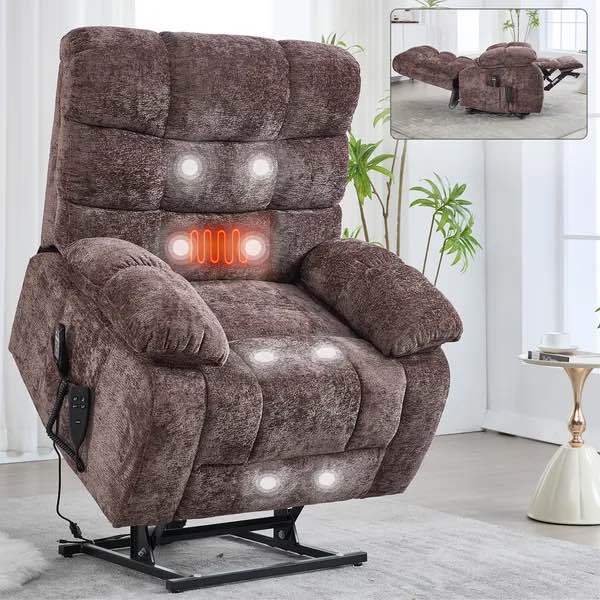 Power Lift Recliner Chair for Elderly, Dual Motor, Faux Leather R7177 Siililar ( incomplete cushion)