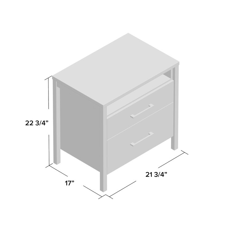 Gray Maple/Black Gravity 2 - Drawer Nightstand