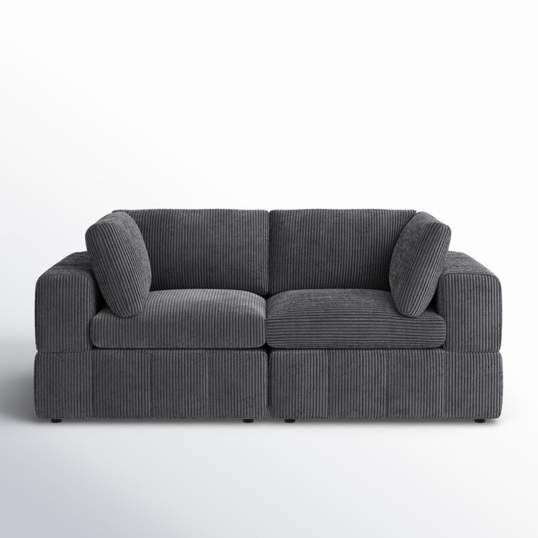Aronas 79'' Corduroy Loveseat (incomplete)