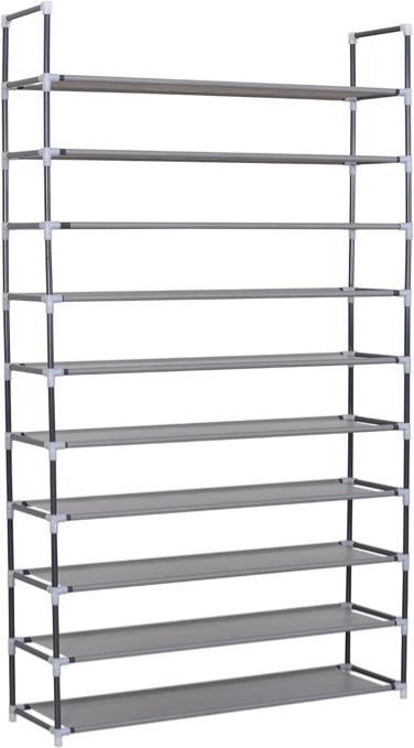 WOLTU 10 Tiers Shoe Rack Stand Shelves Storage Organizer for 50 Pairs Shoes for Living Room Hallway Non-Woven Fabric SR0008 Similar