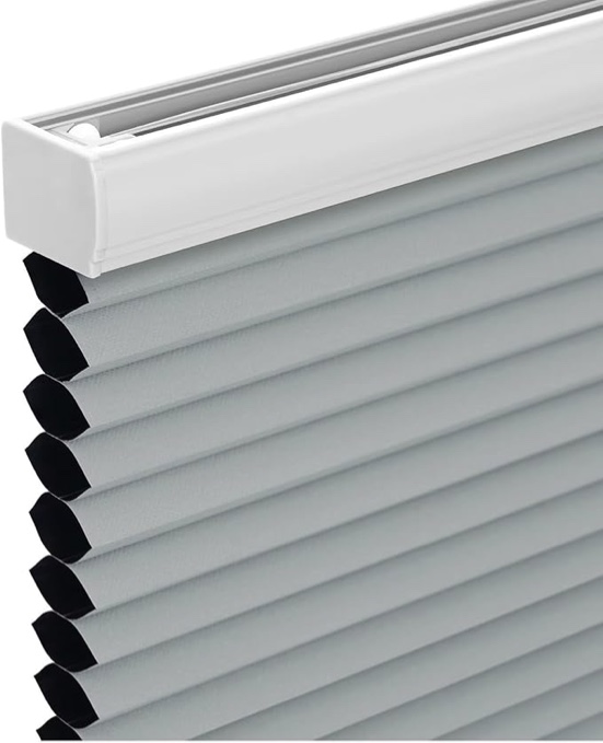 Changshade Cordless Blackout Cellular Shade, Honeycomb Shade with The Diameter of 1.5 inch Honeycombs, Room Darkening Pleated Window Shade for Bedroom, Children Room, 20 inches Wide, Gray 