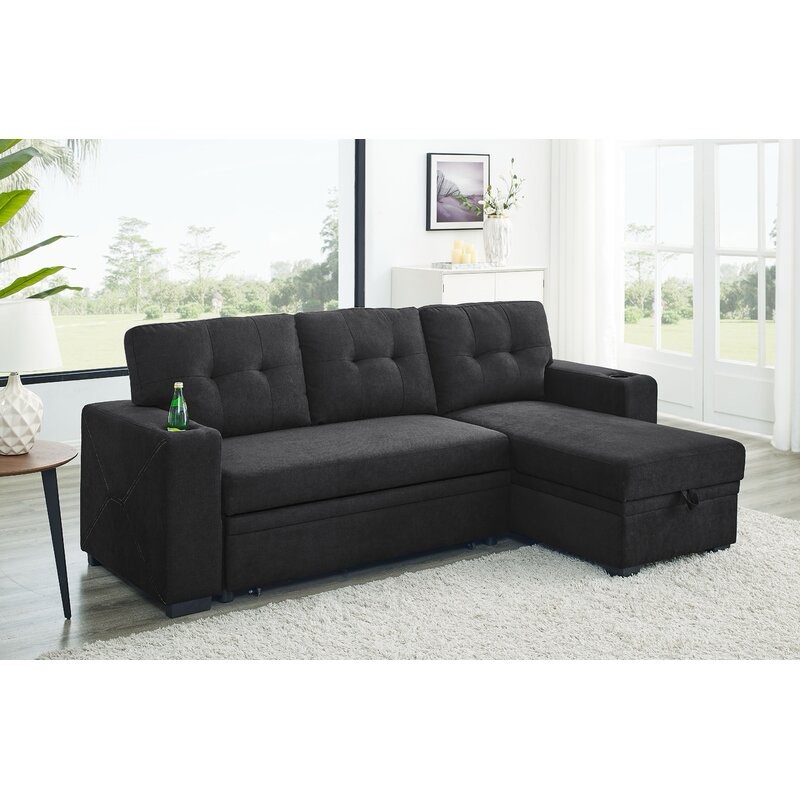 Martslock Sectional Sofa With Pull-Out Bed( incomplete/ Box 1 of 3)