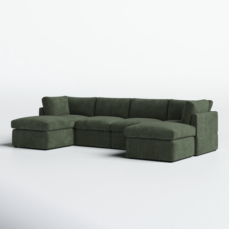 Annai 129" Wide Reversible Modular Corner Sectional with Ottoman(incomplete ottoman only )