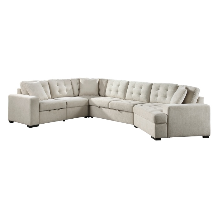 Piece Sectional with Pull-out Bed and Pull-out Ottoman( incomplete/ Box 2 of 4)