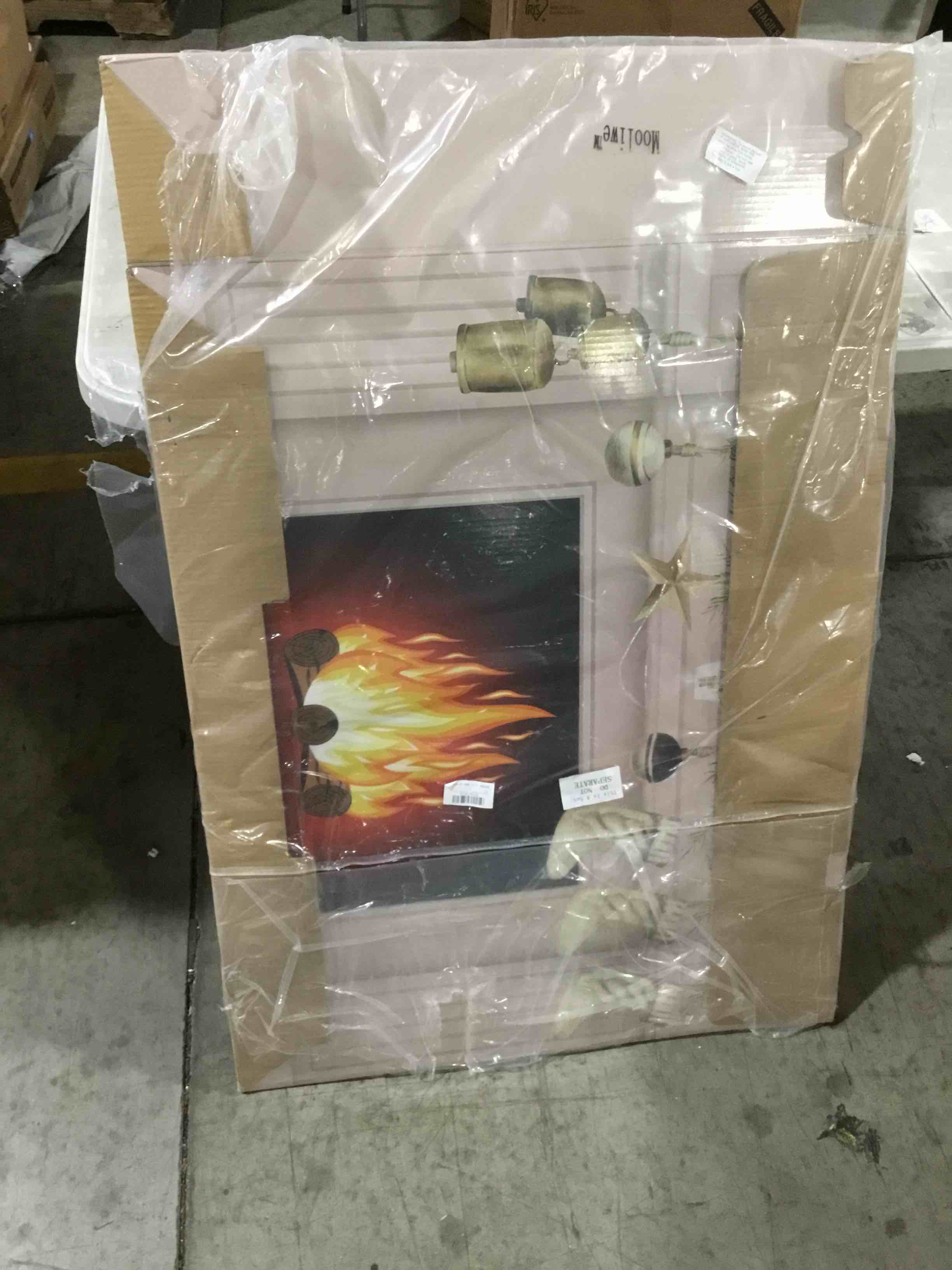carboard fireplace standup 