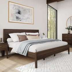 (incomplete headboard only )Walnut Bed - King