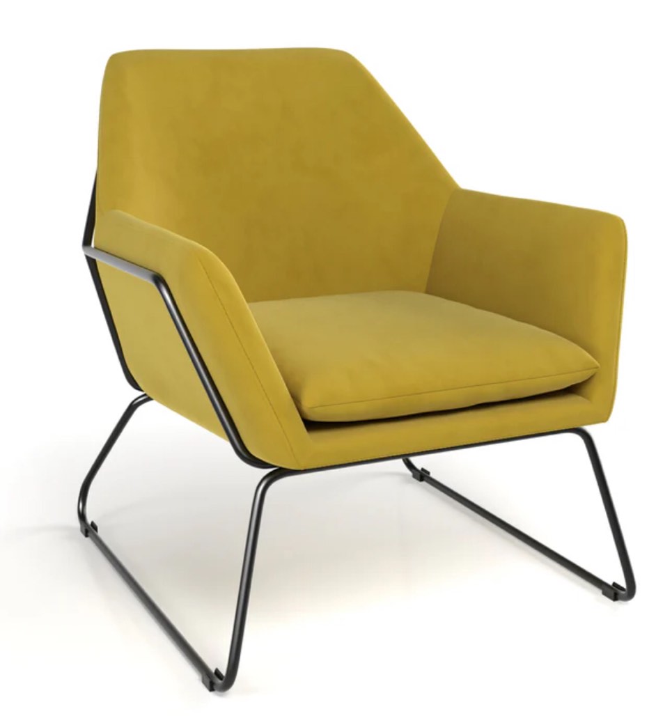 (Navy)Concord Velvet Lounge Chair