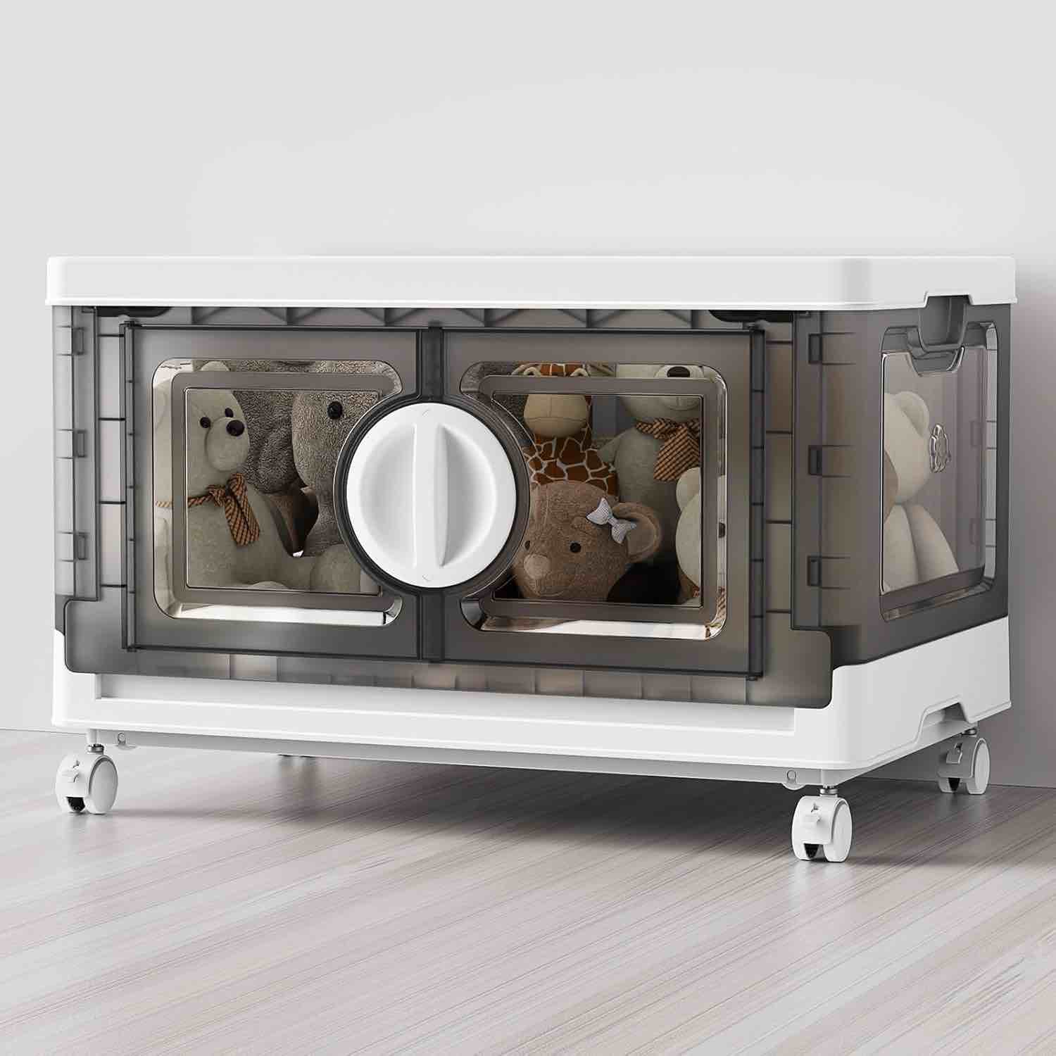 Colapsable plastic storage bin (similar to stock photo)