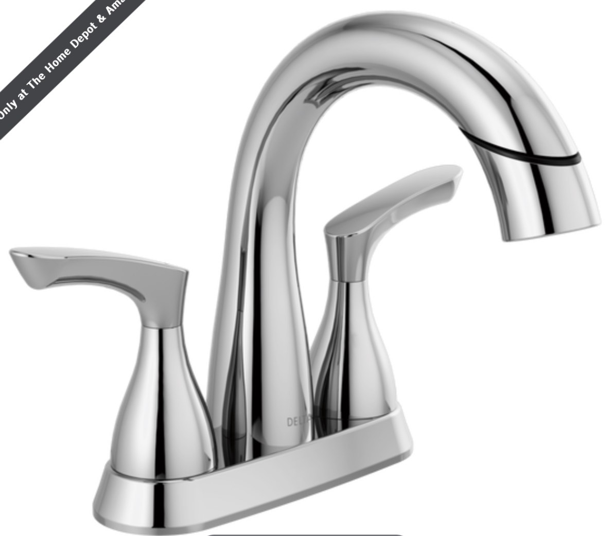 Two Handle Centerset Pull-Down Bathroom Faucet in Chrome